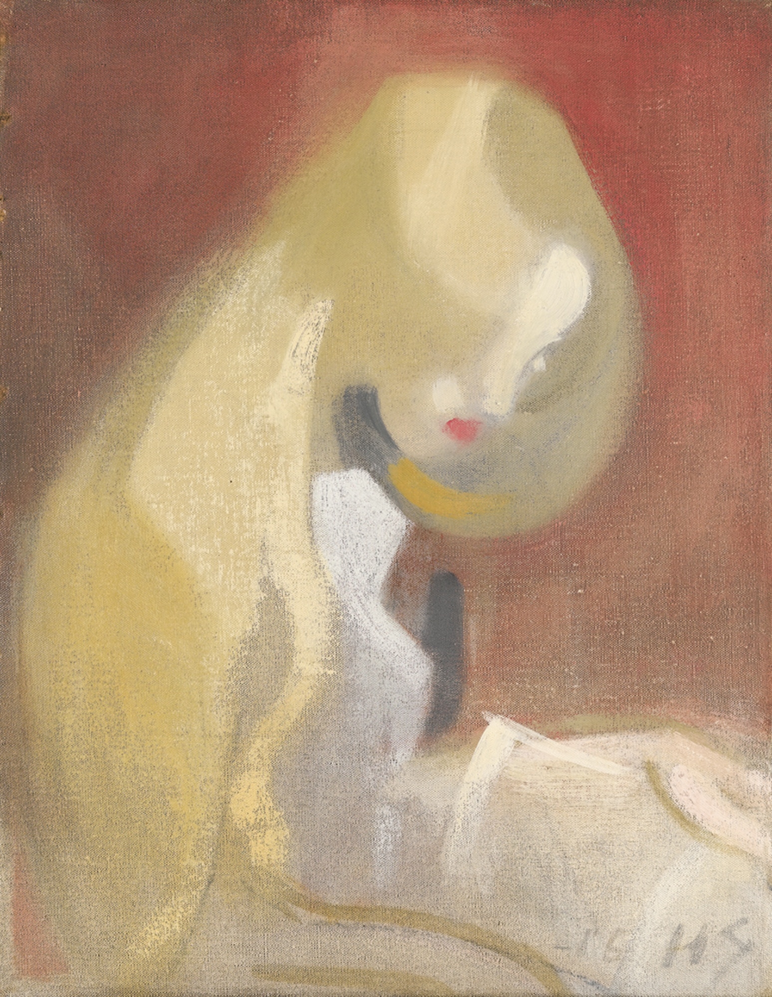 GIRL WITH BLONDE HAIR by Helene Schjerfbeck, 1916