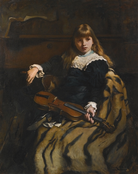 THE FIRST VIOLIN by Frank Holl, 1884