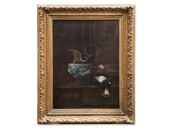 Hunting Still Life with Jug and Pheasant - Felix Clouet