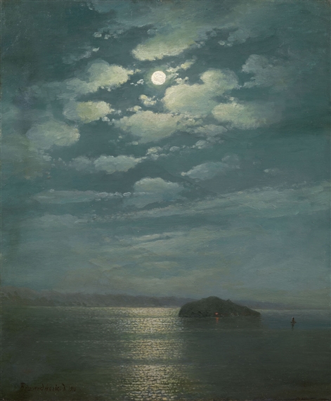 Lake Sevan by Night by Georgii Zakharovitch Bashindzhagian, 1910