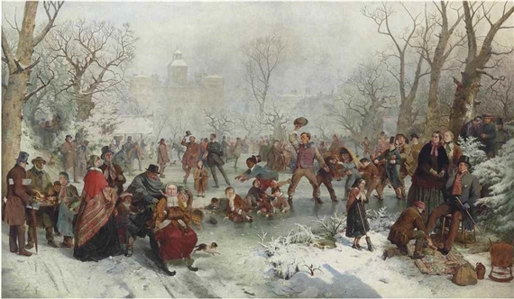 Winter, St James's Park, London by John Ritchie, 1858