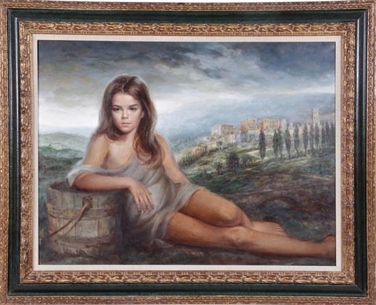 View PORTRAIT OF JENNIFER By Vinciata Joseph Wallace King; oil on canvas; 3...