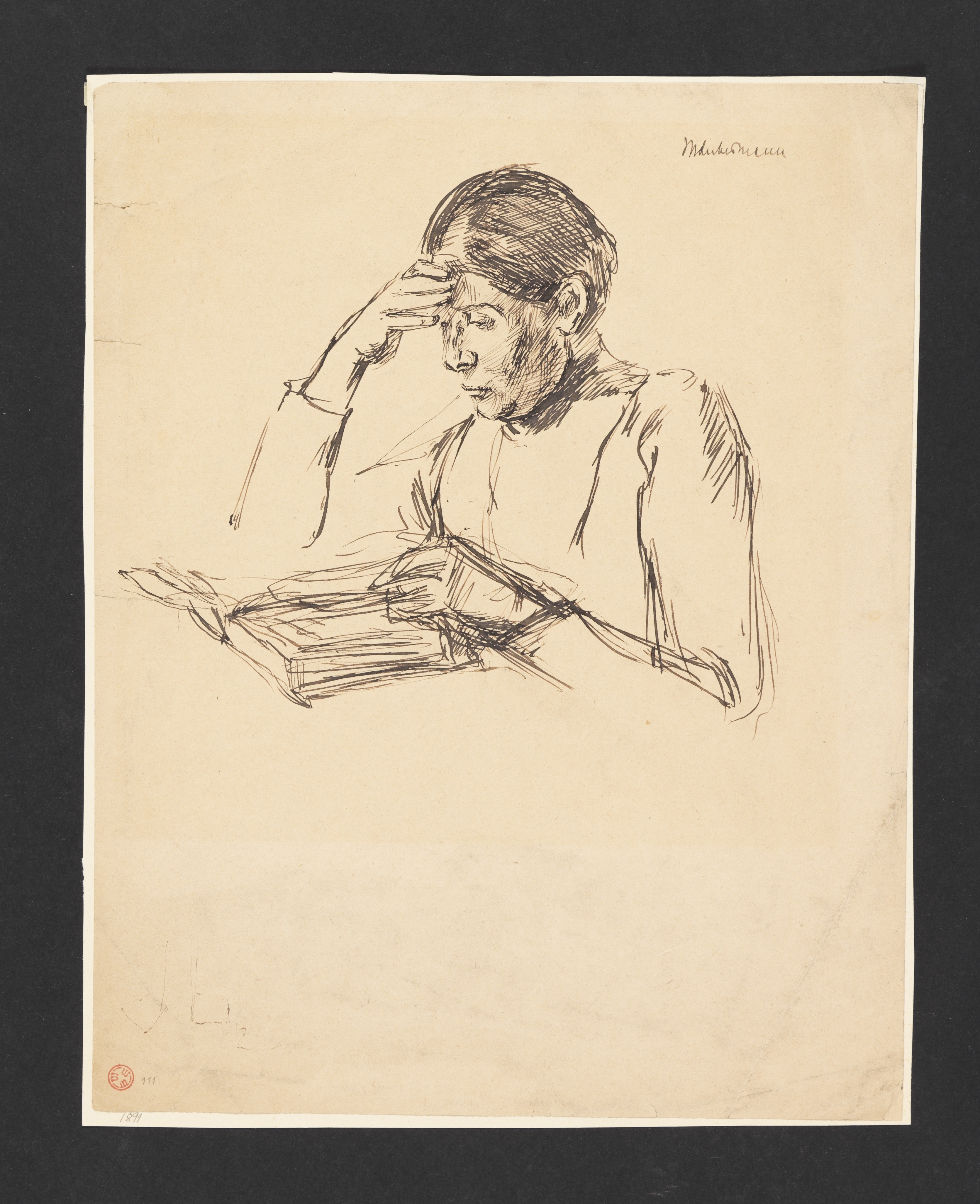 Lesende (Martha Liebermann) by Max Liebermann, 1888