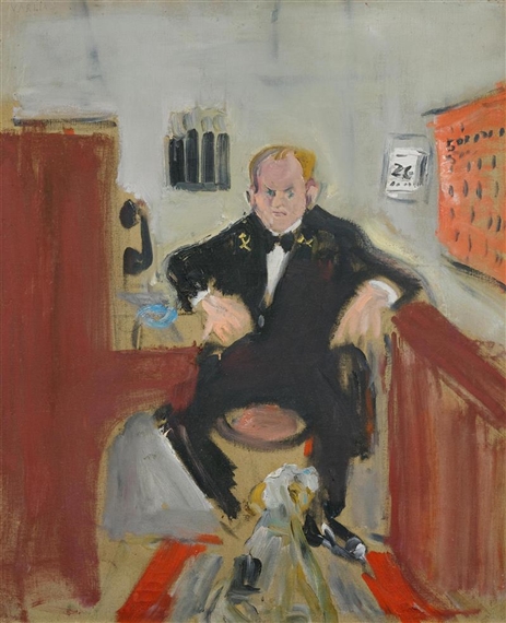 Concierge des Salinenhotels in Rheinfelden by Willy Leopold Guggenheim Varlin, 1952