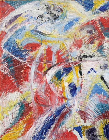 Sviluppo di un Tema in Rosso, Carnevale by Jules Schmalzigaug, 1914