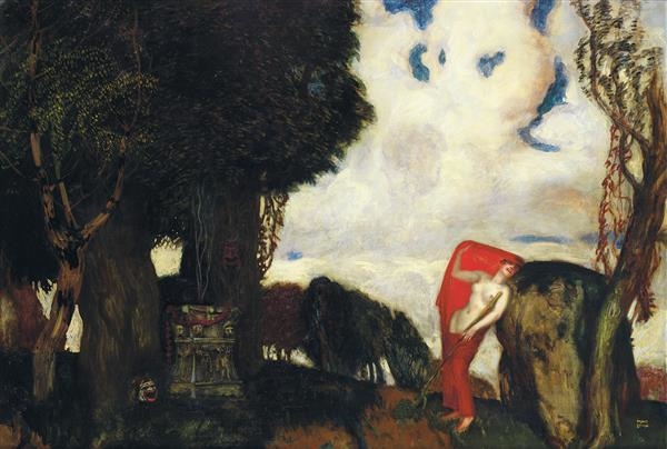 Artwork by Franz von Stuck, Iphygenie et Taurus, Made of Oil on canvas