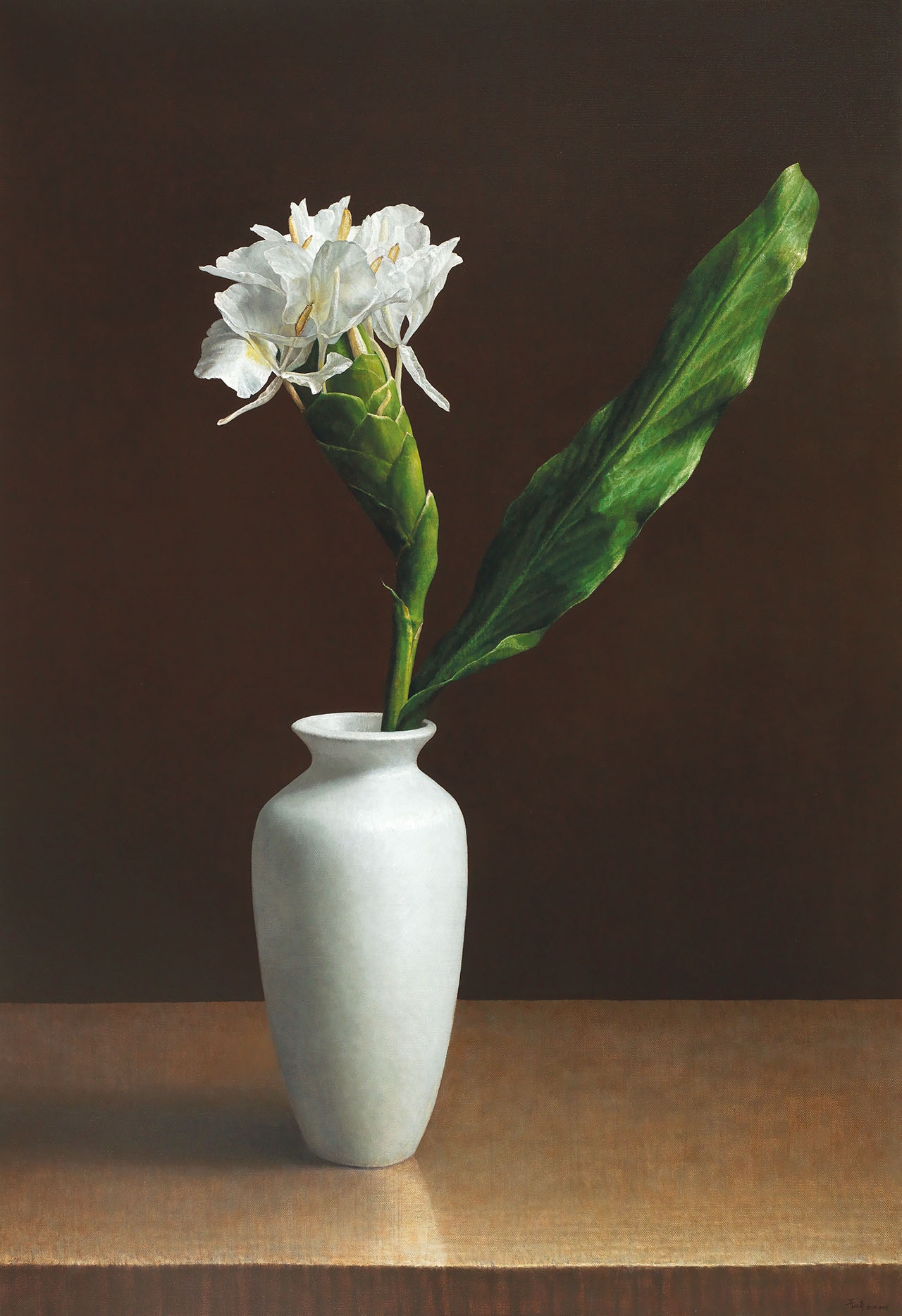 Artwork by Tzu-Chi Yeh, Ginger Lily, Made of Tempera and oil on linen
