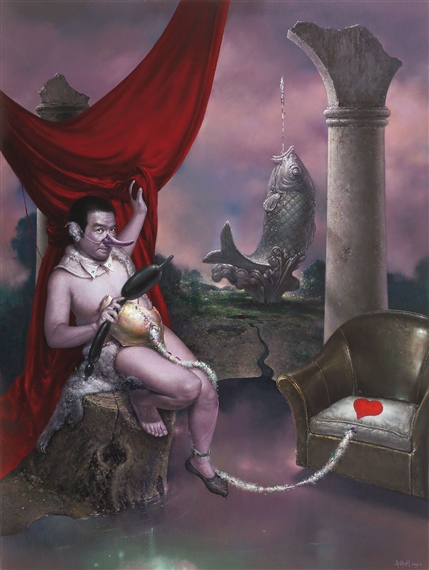 The Empty Red Heart Sofa by Kuo Wei-Kuo, 2009