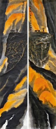 Artwork by Jia Youfu, SPIRIT OF THE MOUNTAIN, Made of ink and color on paper