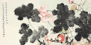 LOTUS AND MANDARIN DUCK by Jia Guangjian, 2004