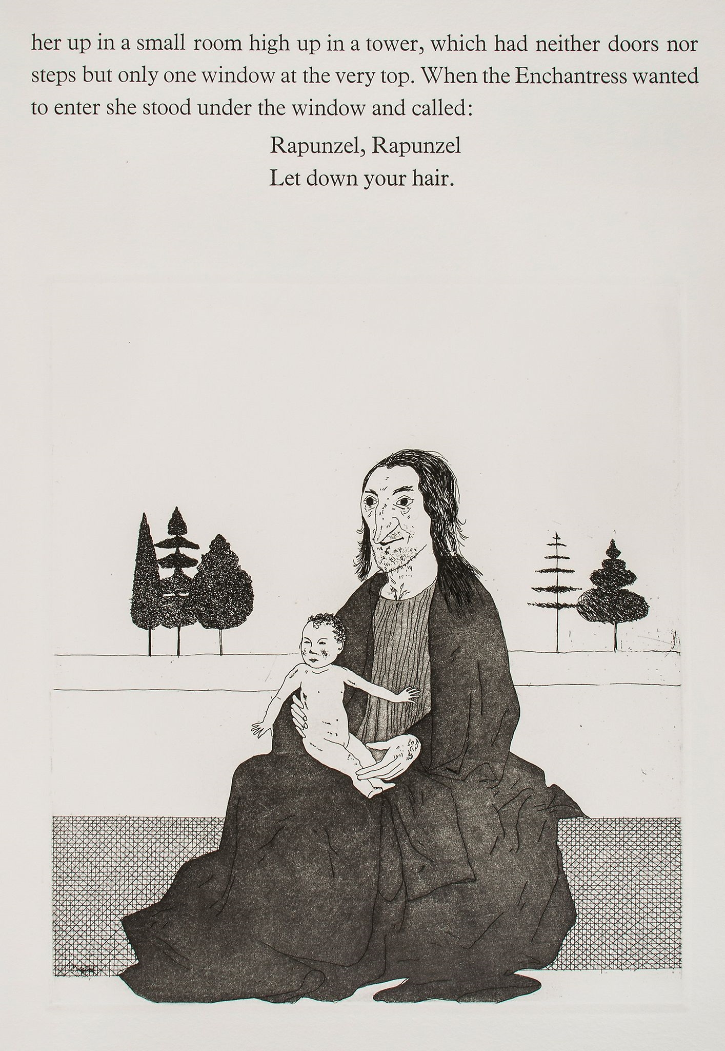 David Hockney | Rapunzel Growing in the Garden (from Six Fairy Tales ...