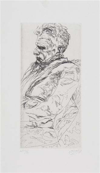 Samuel Beckett Seated by Avigdor Arikha, 1972