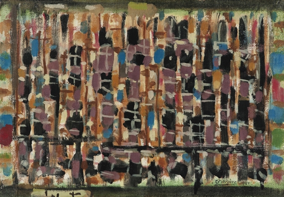 COMPOSITION 370 by Roger Bissière, 1957