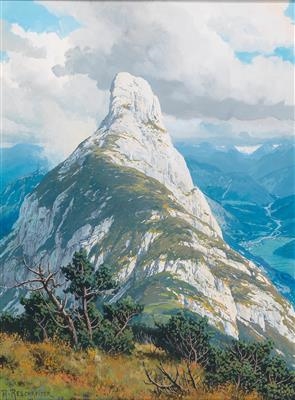 The Arnspitze near Leutasch as seen from the West by Rudolf Reschreiter, 1917