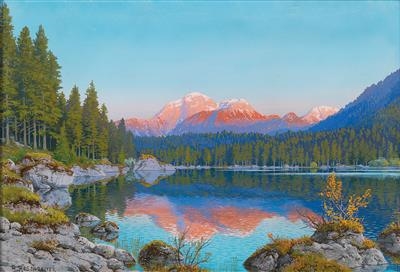 The Hintersee in the Ramsau by Rudolf Reschreiter