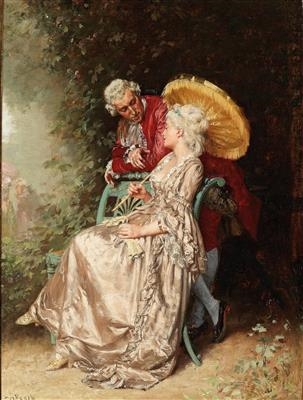 Confidential Conversation by Charles Alexandre Coëssin De La Fosse
