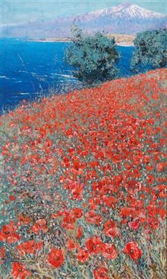Sicily with View of Etna and Catania by Hans Busse, 1894