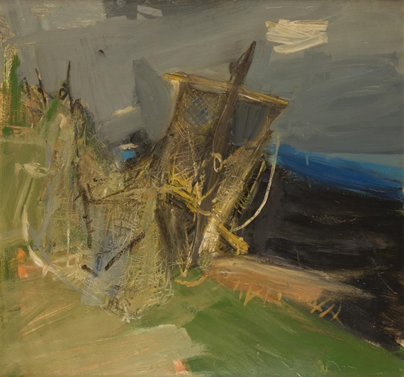 FISHING NET DRYING, NO.1 by Joan Kathleen Hardy Eardley