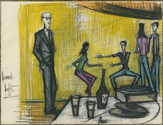 Bernard Buffet | La Plage à Cannes, Illustration pour «Un Certain 