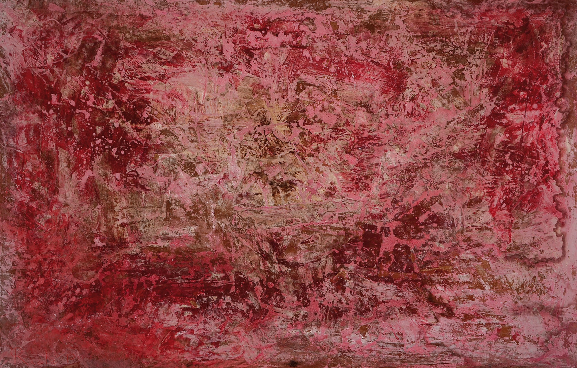 Paul Raclé | Abstract Composition in Red | MutualArt