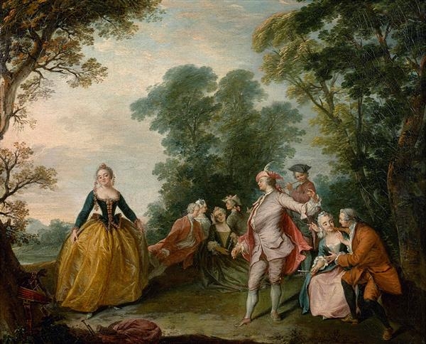 Artwork by Pierre-Michel Le Bouteux, The dance step, Made of Canvas