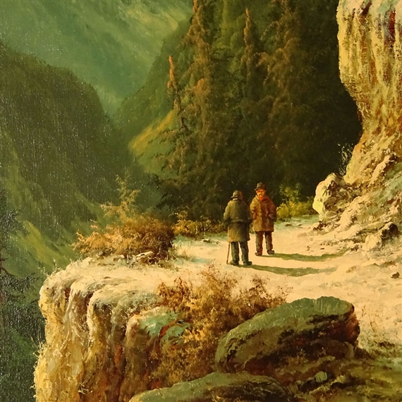 Mountain Landscape by Ludwig Muninger