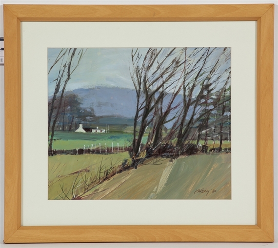 WINDY DAY ON A SCOTTISH HOMESTEAD by Robert Kelsey