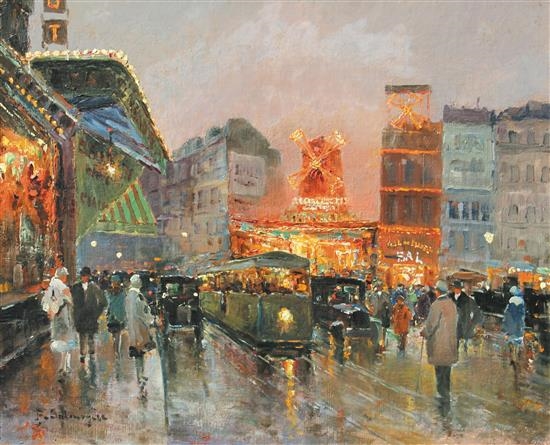 Scène nocturne à Pigalle by Paul Justin Marcel Balmigère