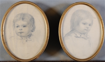 2 Works: Children Portraits - Eugène Tournier