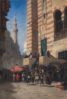 A procession in Cairo - Narcisse Berchère