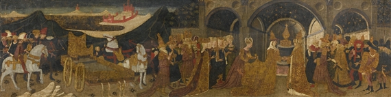 THE MEETING OF SOLOMON AND THE QUEEN OF SHEBA by Apollonio di Giovanni