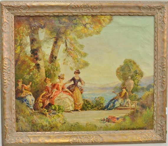 Woman Gossip at the Garden by Frederick Ballard Williams