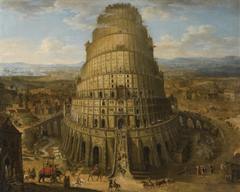 THE TOWER OF BABEL - Flemish School, 17th Century
