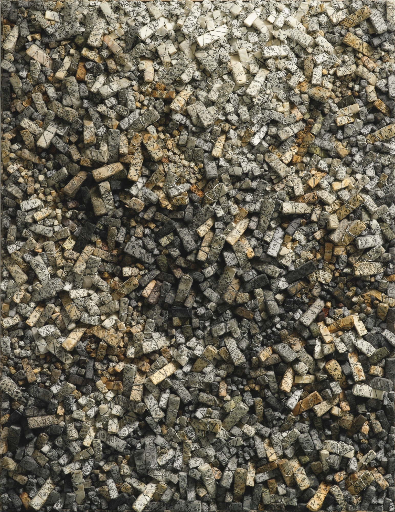 Artwork by Chun Kwang-Young, AGGREGATION 001-SE073, Made of mixed media on Korean mulberry paper mounted on board