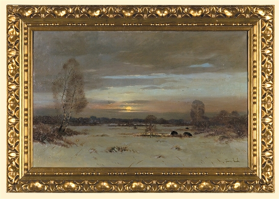 Winter Landscape with Wild-Boars - Franz Fuchs
