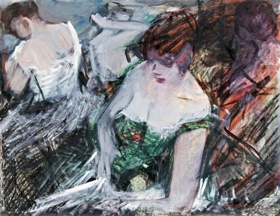 Készülődés by Győző Fáy, 1957