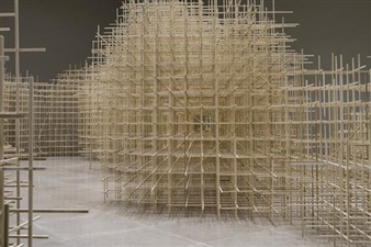 Ben Butler Creates “Unbounded” Installation From 10,000 Wood Sticks