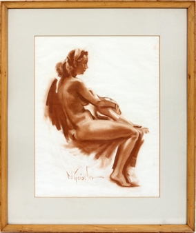 seated female nude - Ed Geissler
