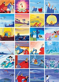 ZHANG JINGYUAN  ORIGINAL WORK OF THE COMIC STRIP NEZHA CONQUERS THE DRAGON KING - Fang Pengnian