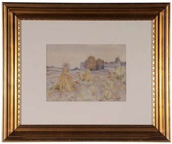 Pumpkins and Haystacks - John William Rought