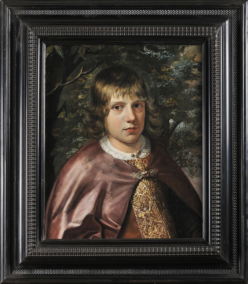 Portrait of a boy, full-length, with a medal and red sash by Cornelis De  Vos Reproduction For Sale