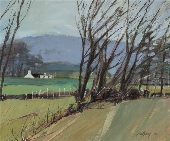 WINDY DAY ON A SCOTTISH HOMESTEAD by Robert Kelsey