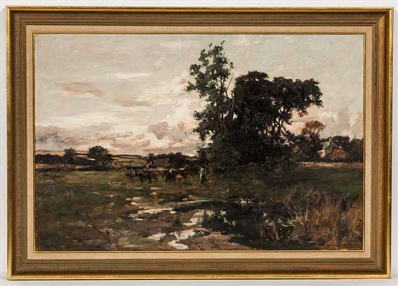 COWS IN PASTURE by Joe Milne, 1888