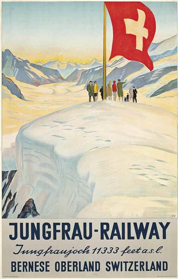 JUNGFRAU-RAILWAY by Emil Cardinaux, 1928