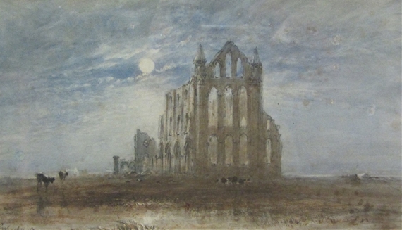 George Weatherill | Whitby Abbey by Moonlight | MutualArt