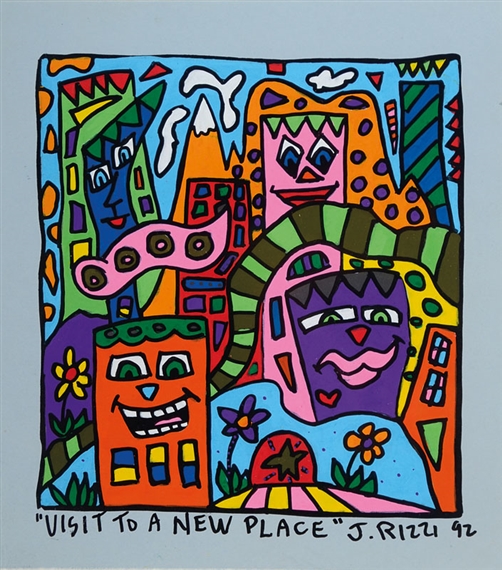 James Rizzi | Visit to a new place | MutualArt
