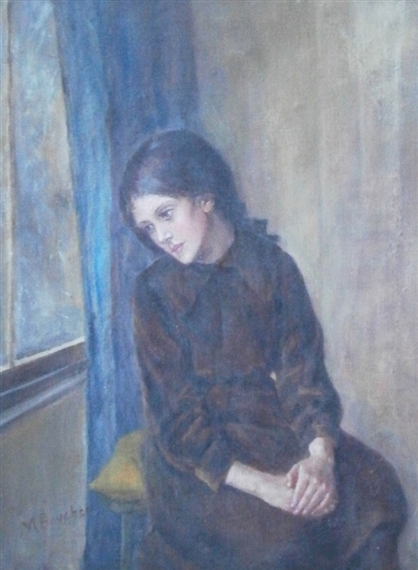 Young woman seated - M. Boucher