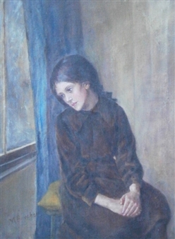 Young woman seated - M. Boucher