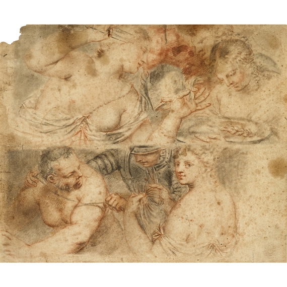 Studies For Samson and Delilah by Italian School, 16th Century, 16th century