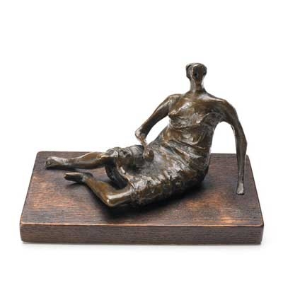 Maquette for Draped Reclining Woman by Henry Moore, 1956